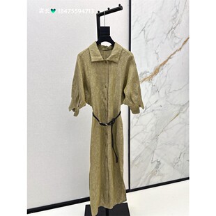 级老钱风穿搭25春夏七分袖长款连衣裙简洁干净的裙子特别显气质