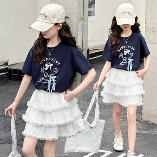 女童夏季套装2026新款儿童洋气polo衫裙子两件套女孩大童韩系穿搭