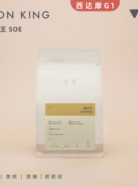 如本|西达摩狮子王G1 soe 黄杏黄桃耙耙柑 美式拿铁意式浓缩227g