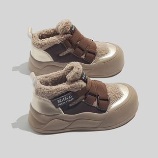 蓓尔雪地靴女款冬季加绒加厚网红短靴2024新款时尚百搭保暖二棉鞋