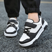 儿童运动鞋 新款 皮面休闲经典 款 男童鞋 板鞋 中大童男孩跨境2025秋季