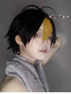 清仓 现货西谷夕cos 假发 顺毛 排球少年 西谷夕 头皮顶动漫假发