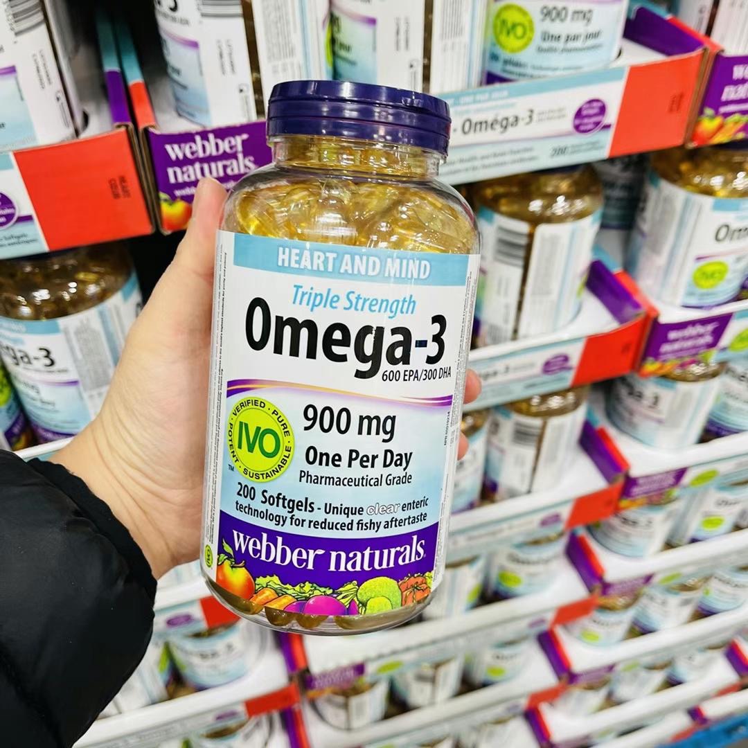 现货加拿大Webber韦博深海三倍高浓缩强效omega-3鱼油软胶囊200粒
