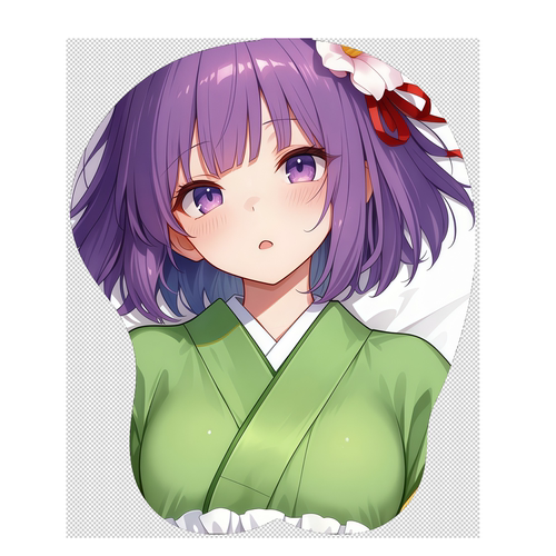 [萌萌哒原创]3D立体硅胶鼠标垫定制东方Project 稗田阿求二次元