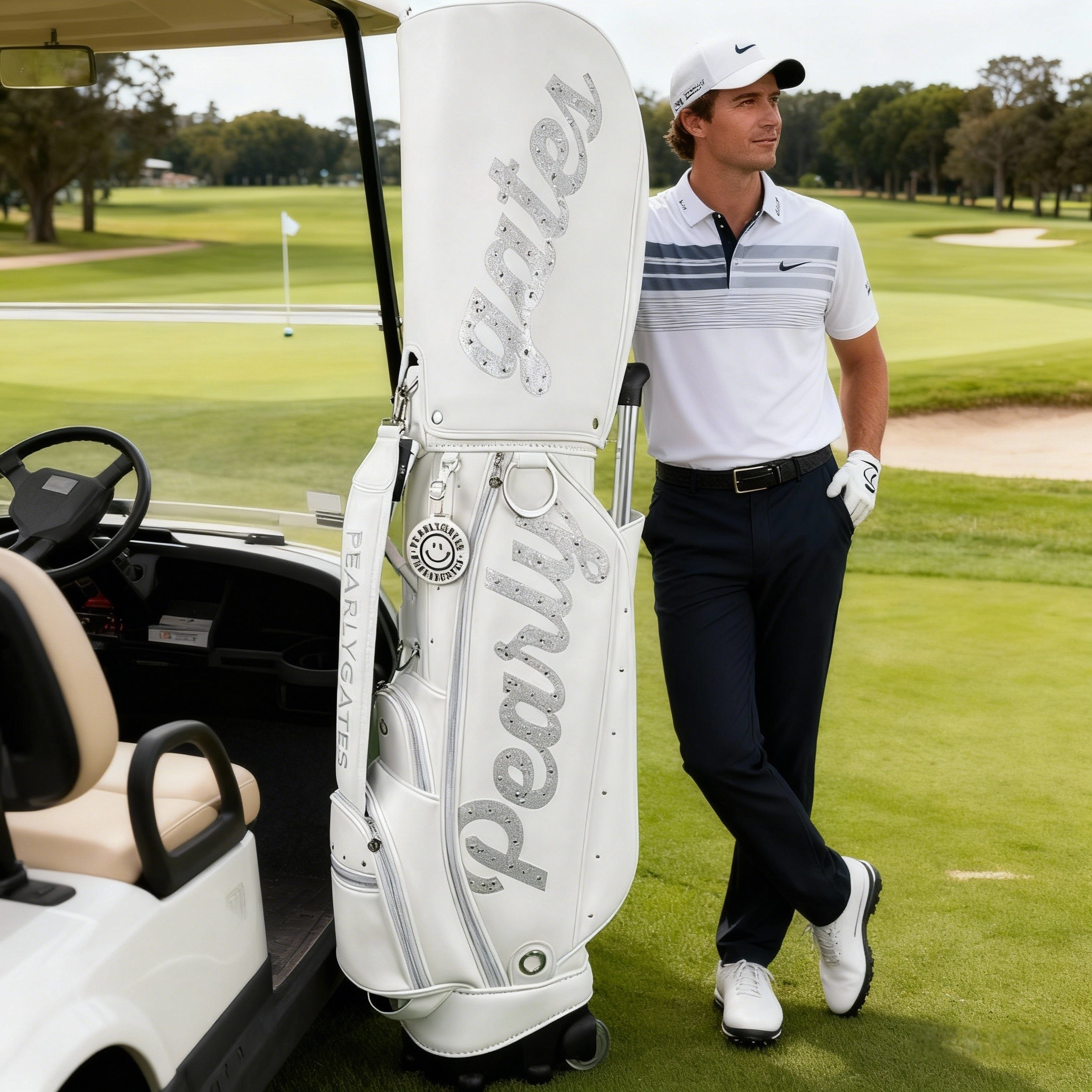 PG高尔夫球包拉杆包滚轮男女通用标准轻便带轮多功能防水大容量