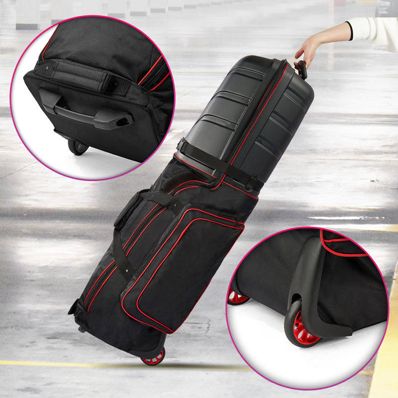 高尔夫航空托运包可折叠硬壳航空包大容量带滑轮旅行包