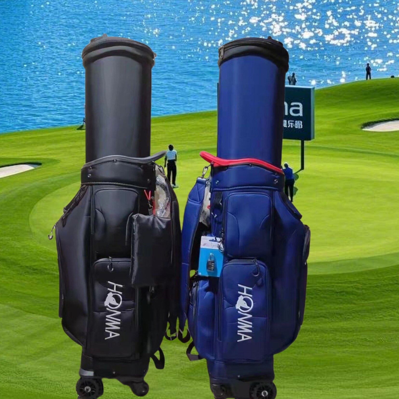 高尔夫航空包多功能伸缩球包尼龙防水万向四轮球杆包