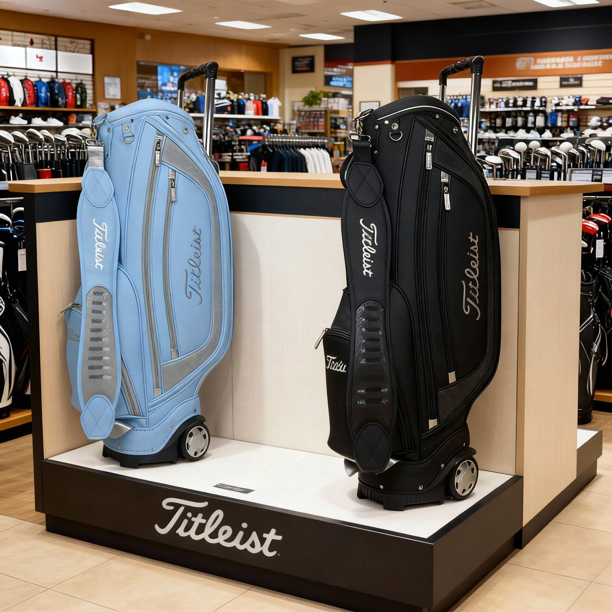 高尔夫球包新款高尔夫球袋拉杆拖轮球杆包PU防水9寸标准轻便球包