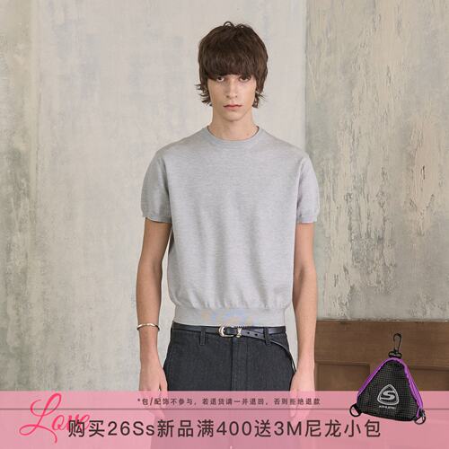 S45短款收腰圆领羊毛衫