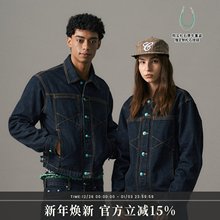 s45丹宁牛仔原牛定制仿绿松石牛仔夹克正肩短宽夹克外套