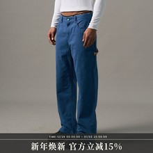 s45 豹纹法工裤秋季美式宽松休闲长裤复古工装裤男士