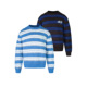 张呈同款 s45双色条纹珍珠圆领毛衣含羊毛套头外套男女情侣款