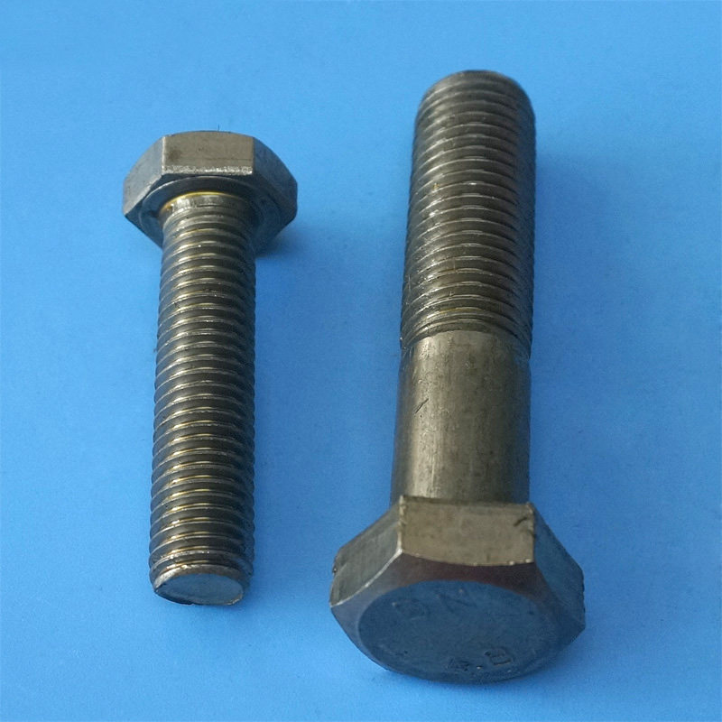外六角螺丝机牙全 半牙螺栓4.8级本色 M22*50 60 65 70 80-160mm