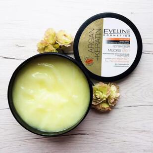 eveline 发膜护发素 Argan+Keratin 八合一滋养柔顺修护发丝500ml