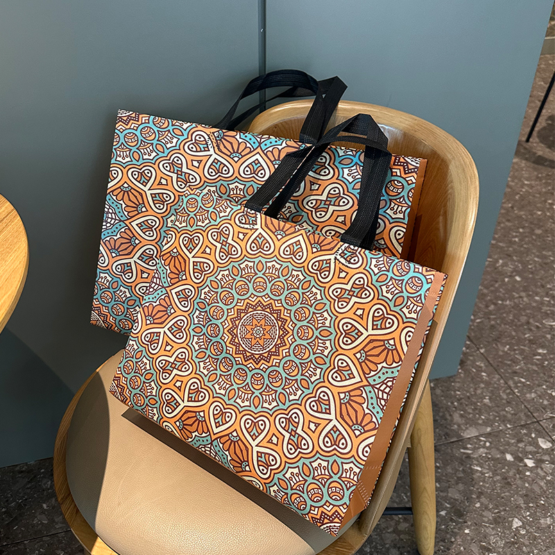 无纺布手提袋大号购物袋服装店包装礼品手拎环保袋子覆膜袋可定制