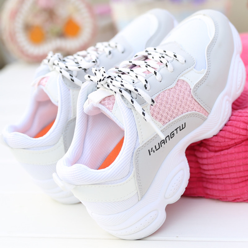 ins Ultra-fire shoes Street beat student The thickness of the bottom gym shoes ventilation Mesh shoes ulzzang Harajuku Versatile leisure timein the Women's Shoes, Low shoes  category - from Buy2taobao.com to provide professional Taobao agent buy service