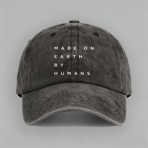 made on earth by humans Elon Musk 马斯克棒球帽鸭舌帽子防晒男