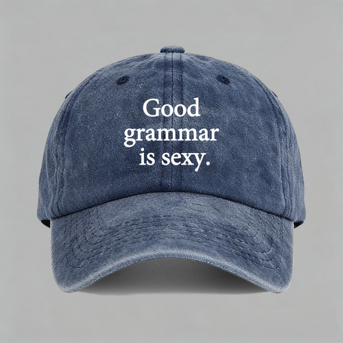 Good grammar is sexy dualipa啪姐藏蓝字母棒球帽鸭舌帽子