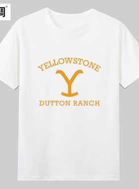 yellow stone dutton ranch美剧黄石达顿家族logo短袖t恤欧美衣服