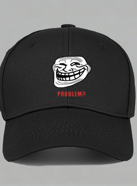 TROLLFACE MEME鬼脸表情包搞怪潮纯棉棒球帽鸭舌帽子防晒