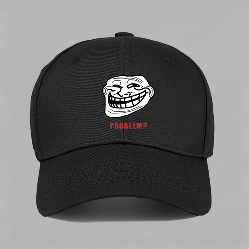 TROLLFACE MEME鬼脸表情包搞怪潮纯棉棒球帽鸭舌帽子防晒