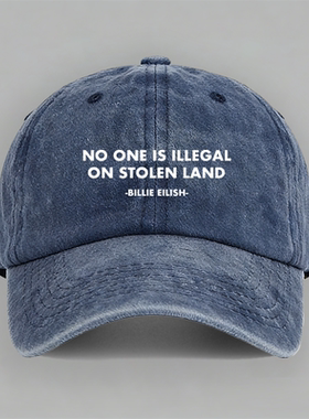Billie Eilish no one illegal stolen land 碧梨格莱美棒球帽子