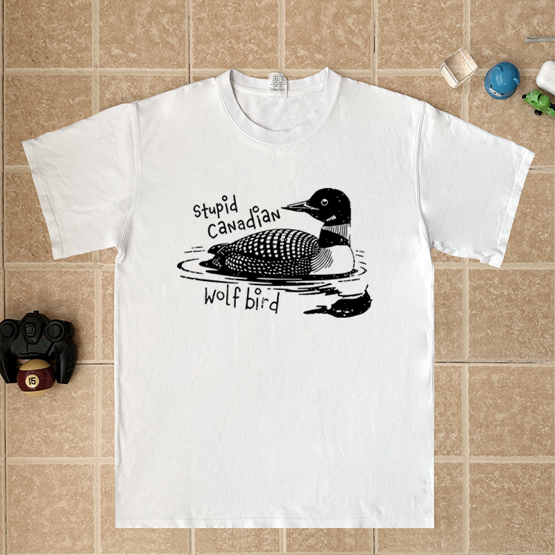 wolf bird stupid Canadian 潮hudsonwilliam巅峰对决同款短袖T恤,男装,T恤,淘宝优惠券,粉丝福利购,淘宝优惠卷
