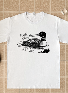 wolf bird stupid Canadian 潮hudsonwilliam巅峰对决同款短袖T恤