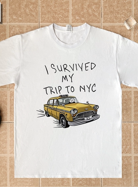 蜘蛛侠英雄无归I Survived My Trip Nyc返校日荷兰弟同款T恤短袖
