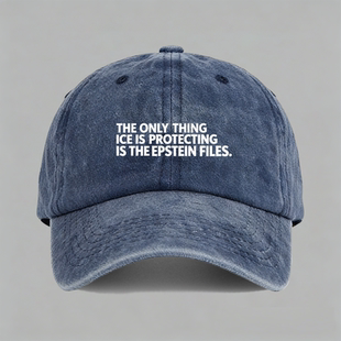 ICE PROTECTING EPSTEIN FILES 反对抗议口号字母棒球帽鸭舌帽子