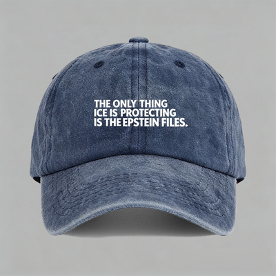 ICE PROTECTING EPSTEIN FILES 反对抗议口号字母棒球帽鸭舌帽子