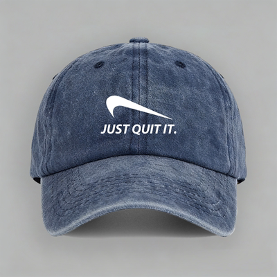 JUST QUIT IT尽管停下来青春搞怪倒钩棉棒球帽子水洗软顶个性定制