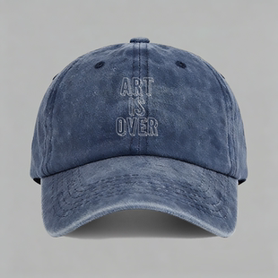 art is over艺术死了美术生个性创意字母棒球帽子水洗鸭舌帽