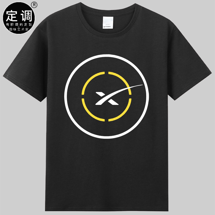 spaceX星舰starship火箭回收埃隆马斯克Elon Musk创意T恤纯棉衣服
