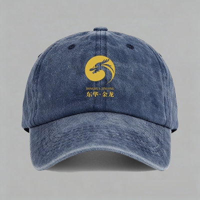 donghua jinlong TikTok东华金龙网络梗字母棒球帽做旧鸭舌帽子