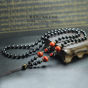 南红玛瑙项链绳天珠链子蜜蜡翡翠玉佩绳子男女款挂件吊坠挂绳链