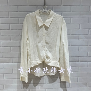 百搭圆领长袖 宽松休闲T恤女上衣潮4929 新PH23时尚 欧洲站2026春季