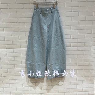 后松紧腰宽松直筒休闲裤 欧洲站2026春季 百搭净版 时尚 女26053 新款