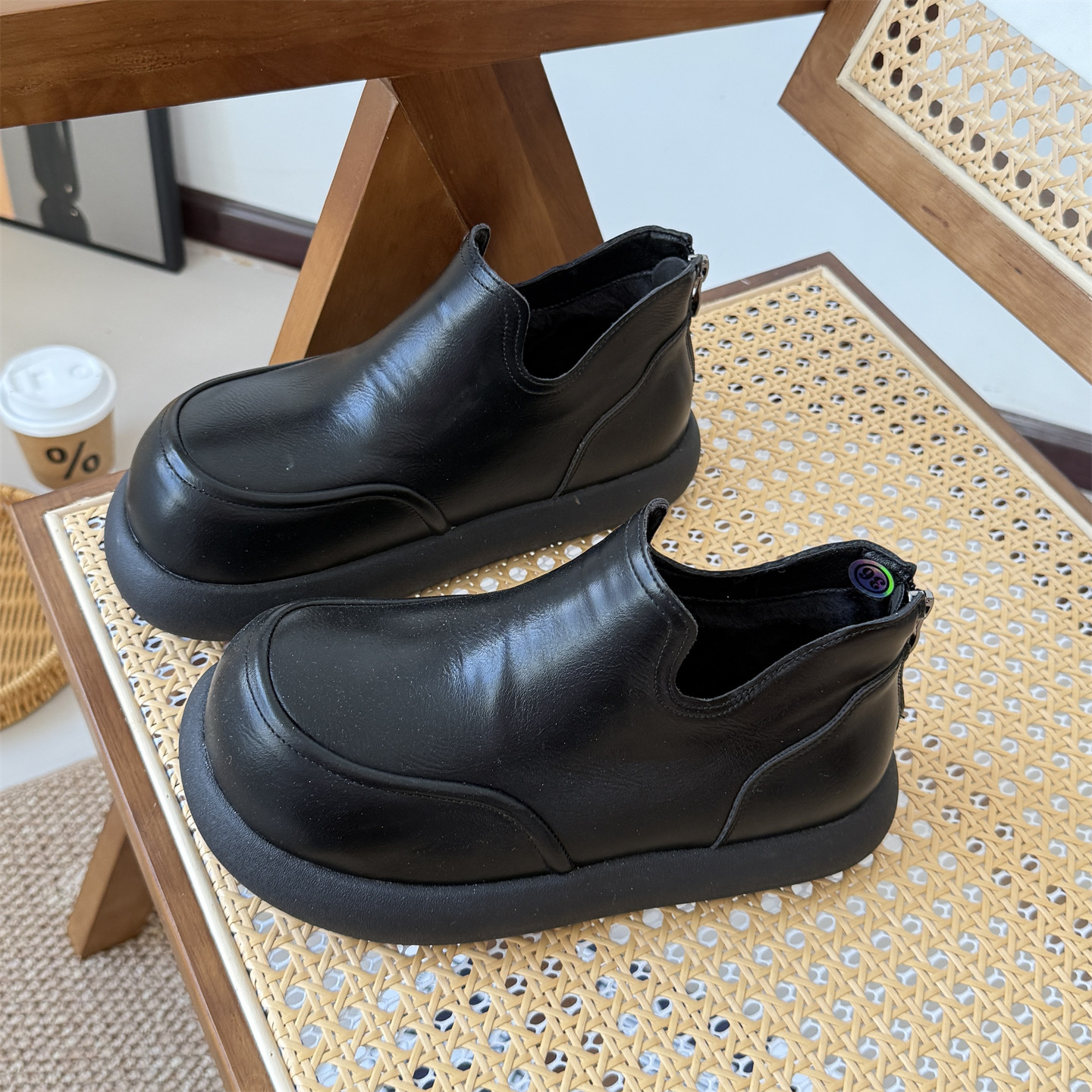 文艺森系大头鞋厚底英伦小皮鞋休闲学院风复古短筒女靴马丁靴,女鞋,马丁靴,淘宝优惠券,粉丝福利购,淘宝优惠卷