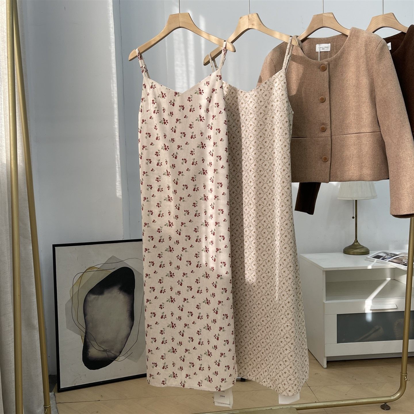 碎花吊带连衣裙性感修身内搭纯欲V领无袖显瘦休闲风A字连衣裙K#30,女装/女士精品,连衣裙,淘宝优惠券,粉丝福利购,淘宝优惠卷