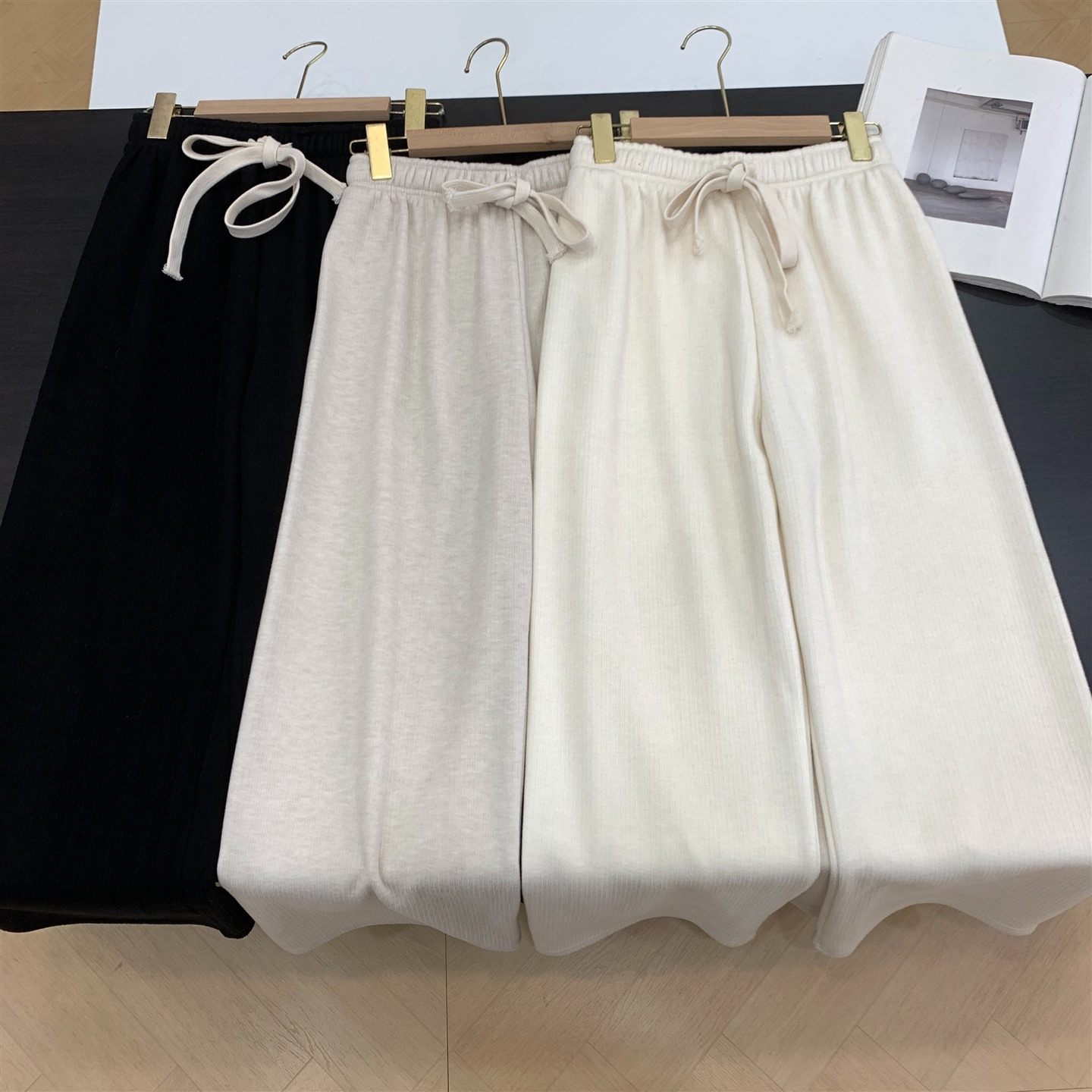 加绒保暖纯色百搭秋冬休闲裤女高腰修身显瘦阔腿长裤K#2,女装/女士精品,休闲裤,淘宝优惠券,粉丝福利购,淘宝优惠卷