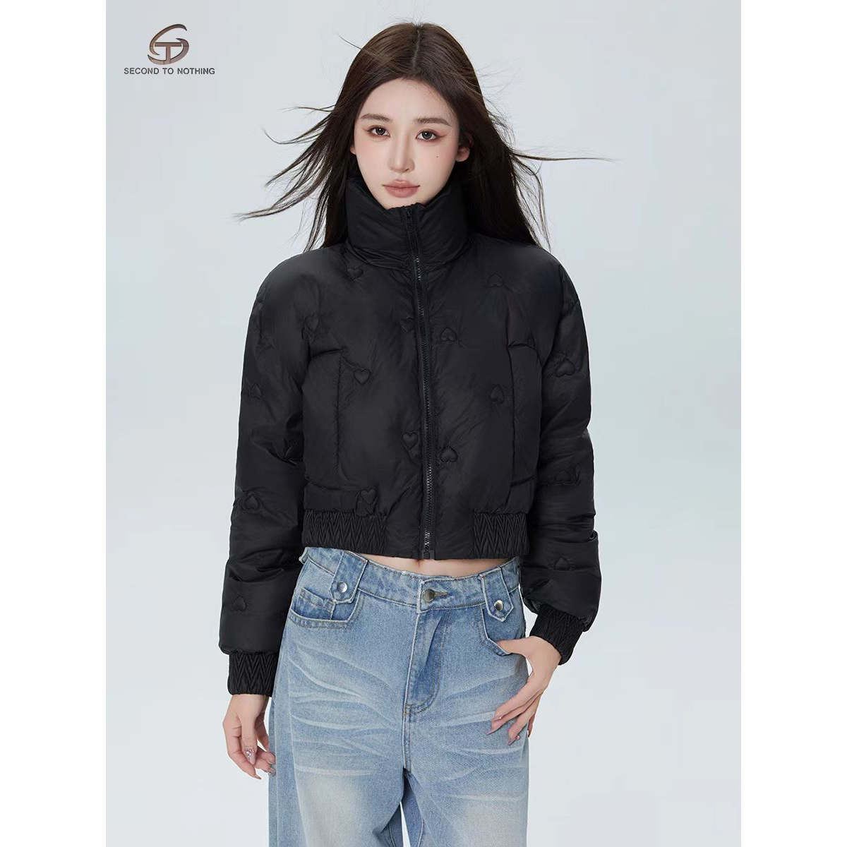 秋冬新款时尚宽松显瘦小众简约甜美风开衫长袖外套K#2