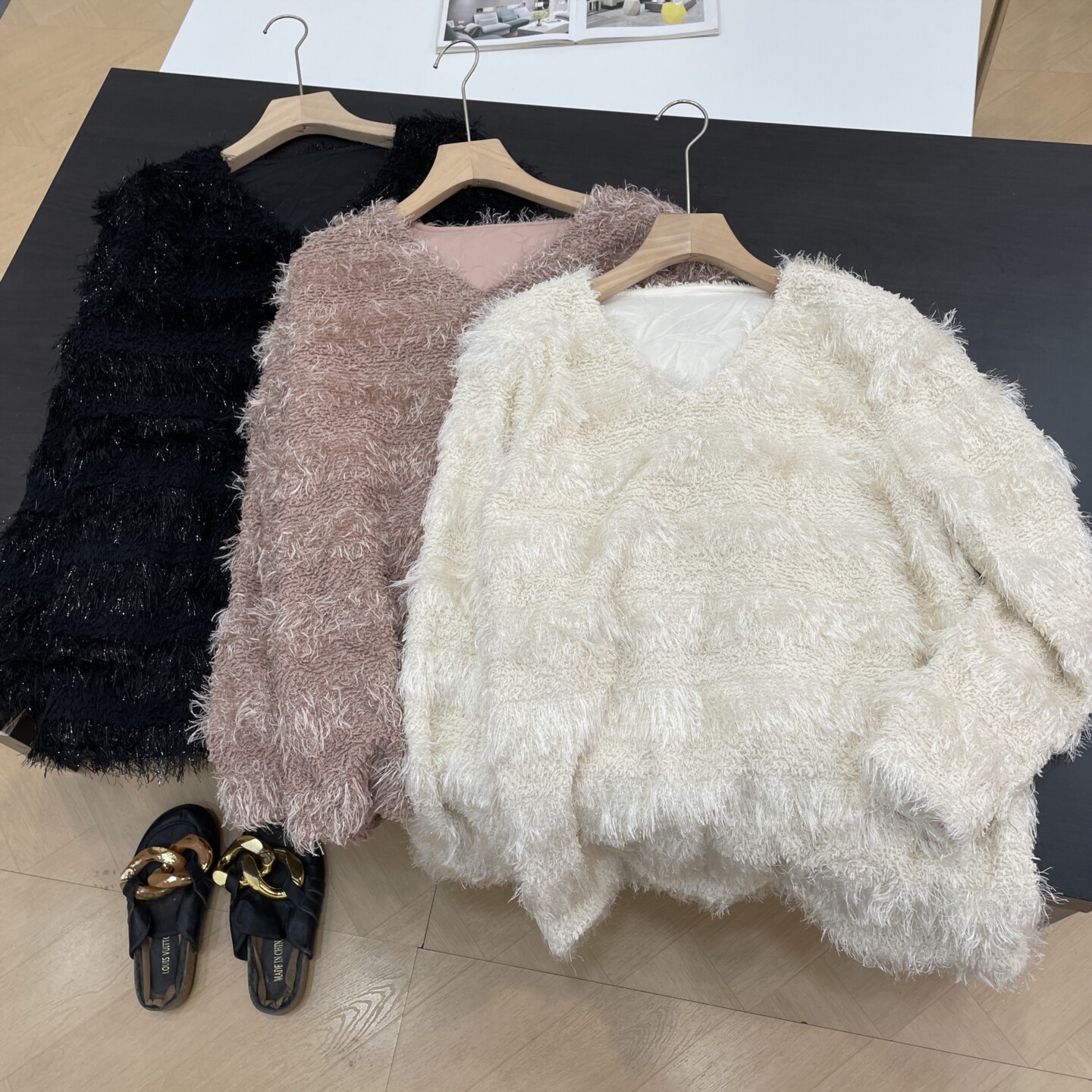 衬衫长袖V领时尚新款百搭新款2025冬季小众长袖女 K#14