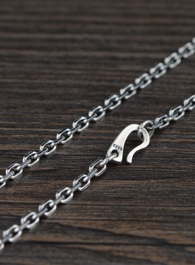 男款纯银项链古巴连太角链朋克男