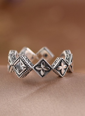 复古戒指指环民族风纯银小众女款