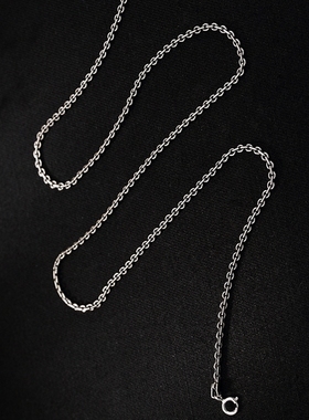 纯银项链复古扁圆环时尚个性女款