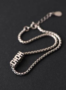 古银铺s925纯银复古服饰银手链