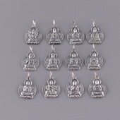 足银999复古工艺女款 银吊坠浮雕古风银饰十二生肖DIY手工编绳挂件