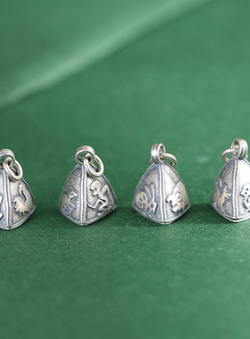 纯银吊坠手工编绳小众设计三合女