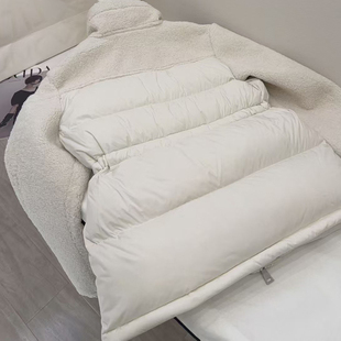 推荐 皮毛一体立领收腰白鹅绒服羽绒服 两袖